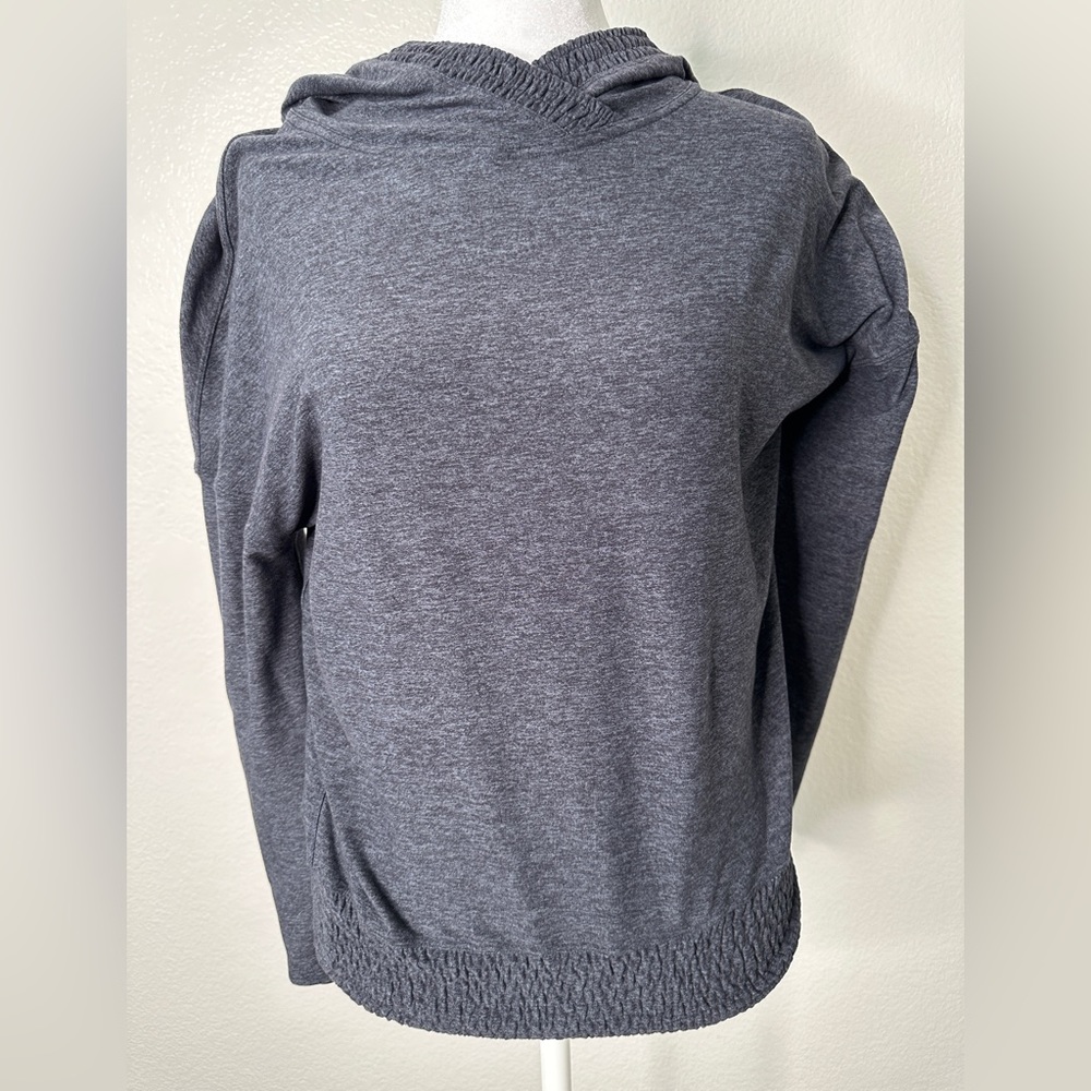 Gray/Blue Lululemon Ultra-Soft Hoodie With Ruching